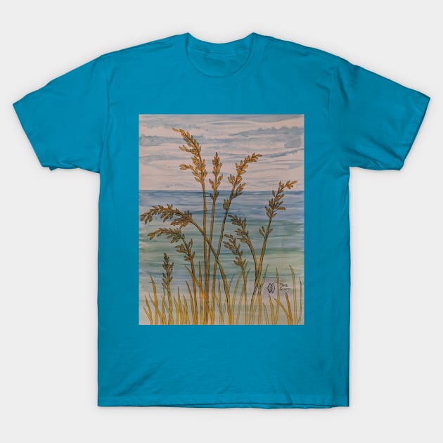 Sea oats at the Emerald Coast T-Shirt by Matt Starr Fine Art